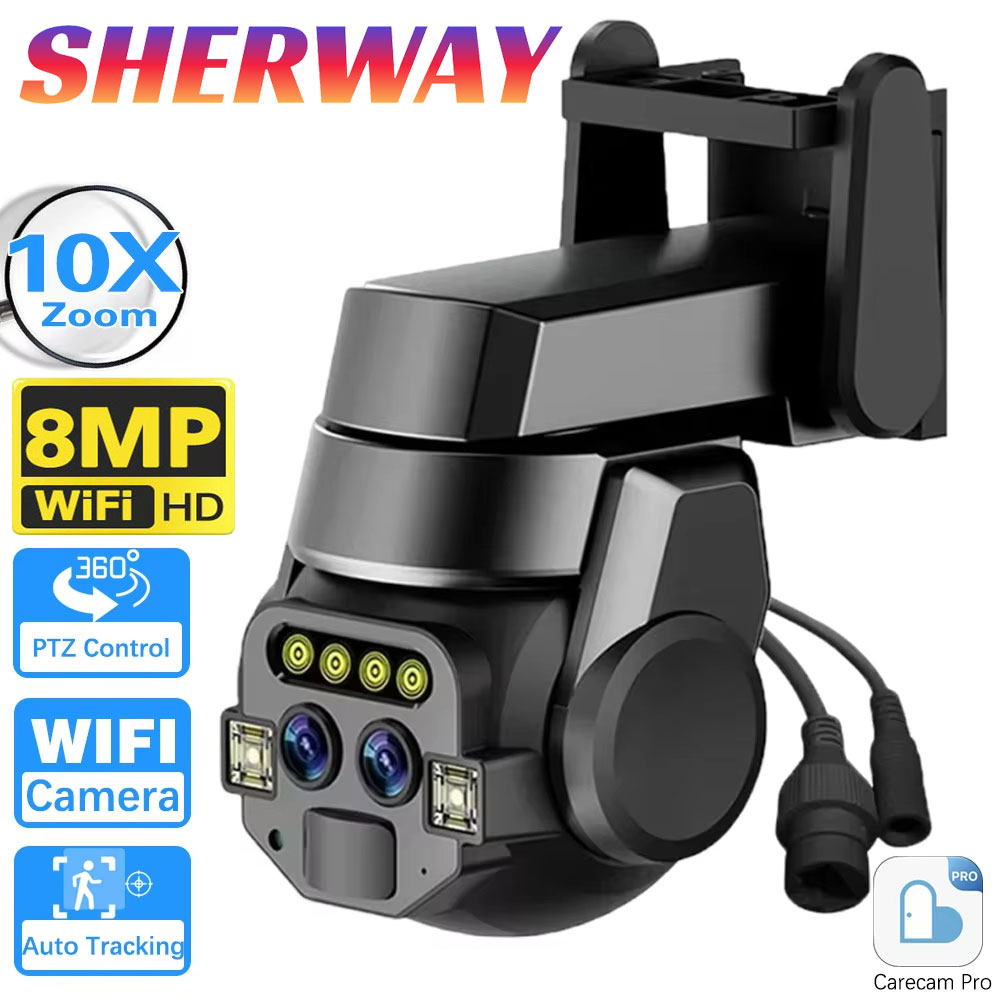 Ip Camera Outdoor 4K - 4K WiFi Surveillance Camera Outdoor Dual