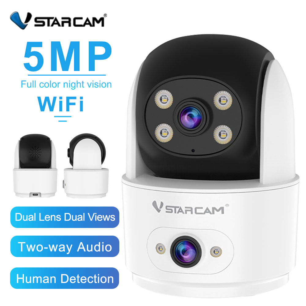 Home Security Blink - Vstarcam 5MP HD Dual Lens Camera