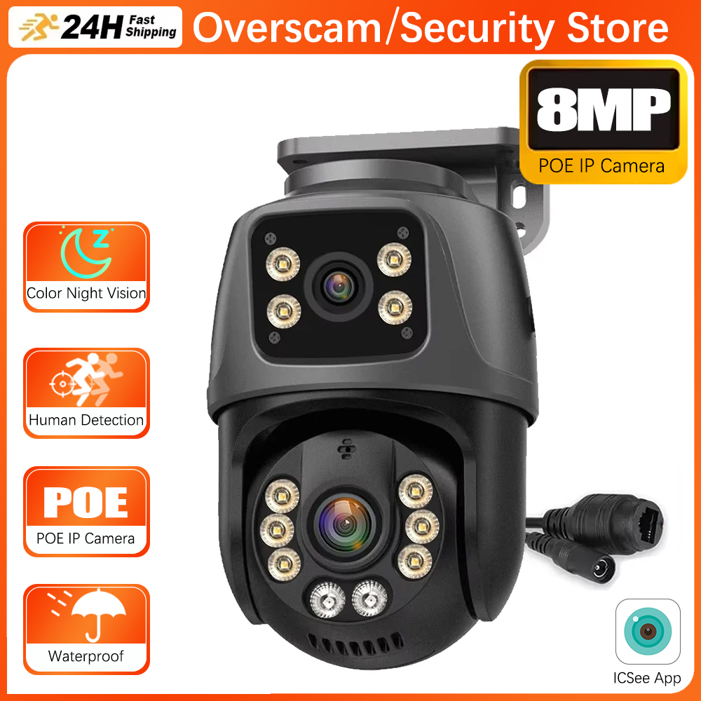 Ip Camera Outdoor 4K - 4K 8MP POE Network Surveillance Camera