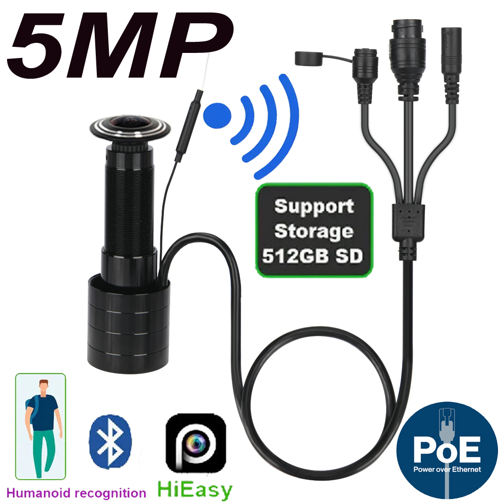 5MP Door Eye IP POE Camera Min - Peephole Camera Viewer 评论和价格