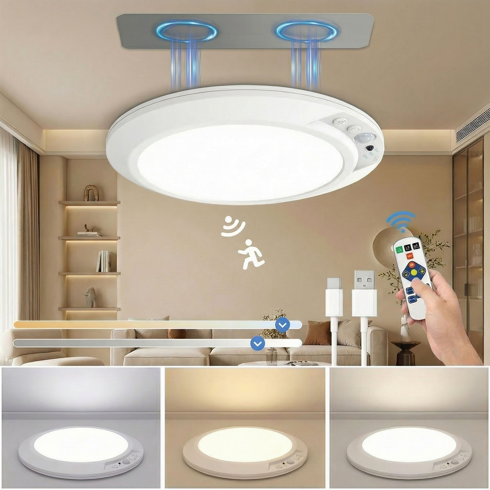 Motion Sensor Rechargeable LED - Home Security Beams 评论和价格