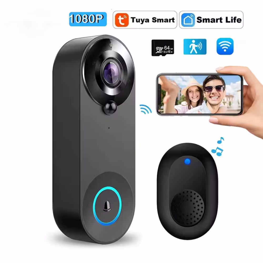 Tuya 1080P Wireless WIFI Doorb - Home Security Blink 评论和价格