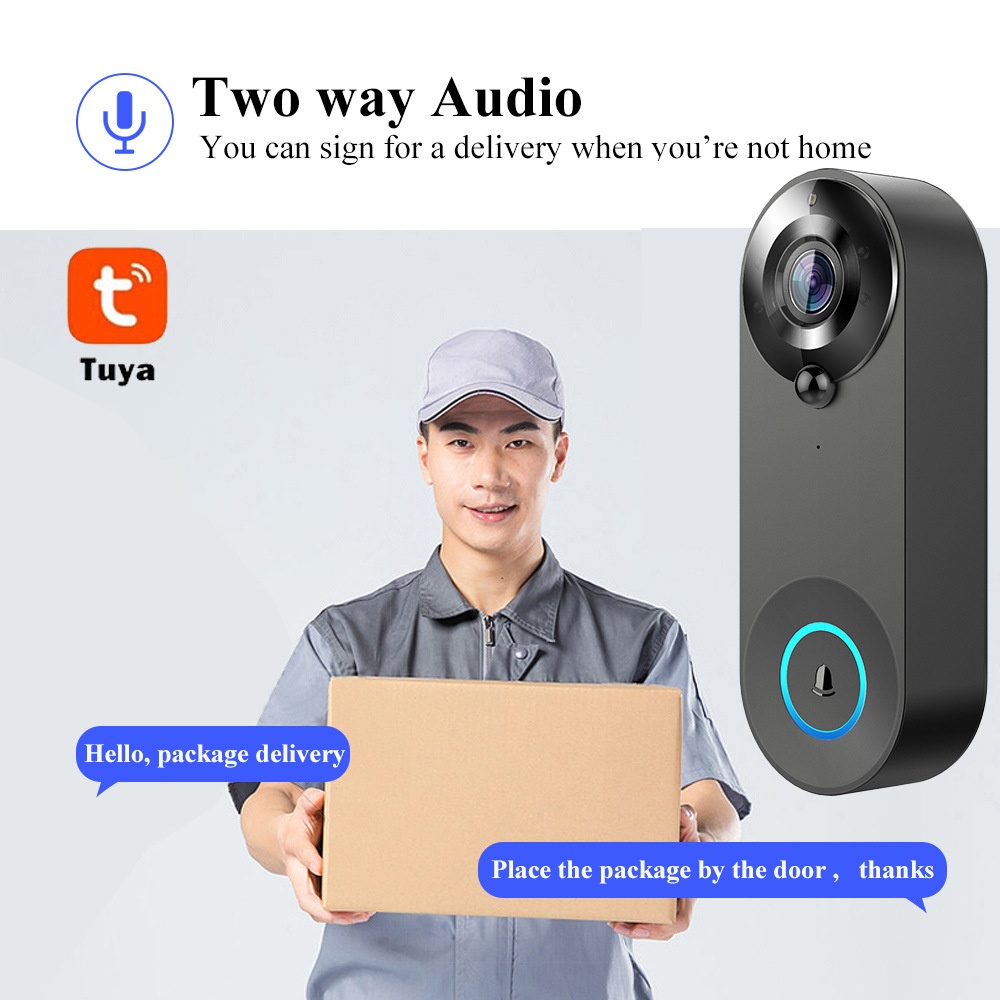 Tuya 1080P Wireless WIFI Doorb - Home Security Blink 评论和价格