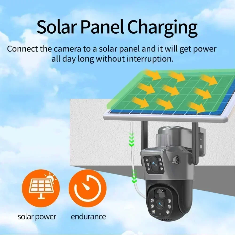Solar Powered 4K 8MP Surveilla - Ip Camera Outdoor 4K 评论和价格