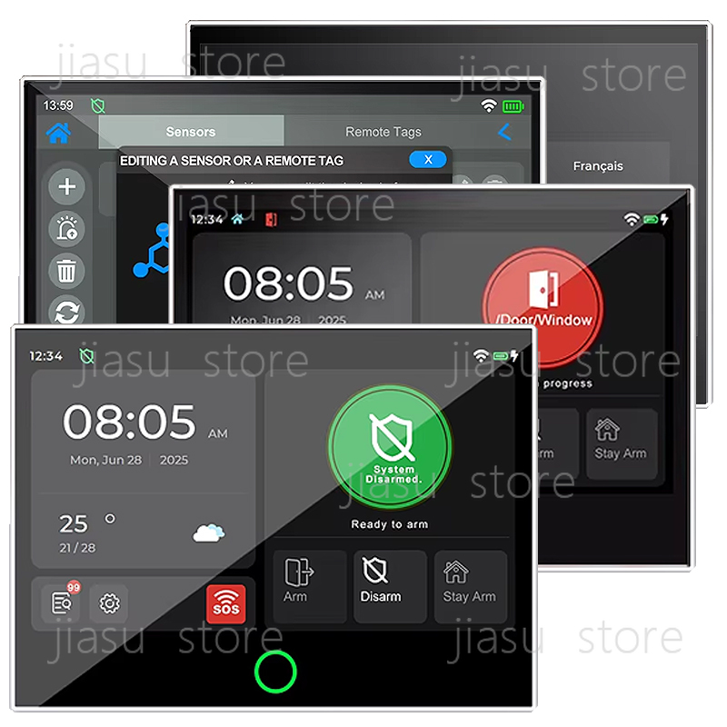 7 Inch Wired Smart Security Al - Home Security Using Gsm 评论和价格