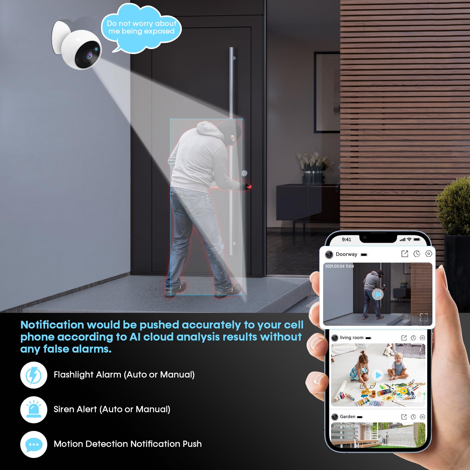 5MP 2K Magnetic Battery Securi - Home Security Recorder 评论和价格