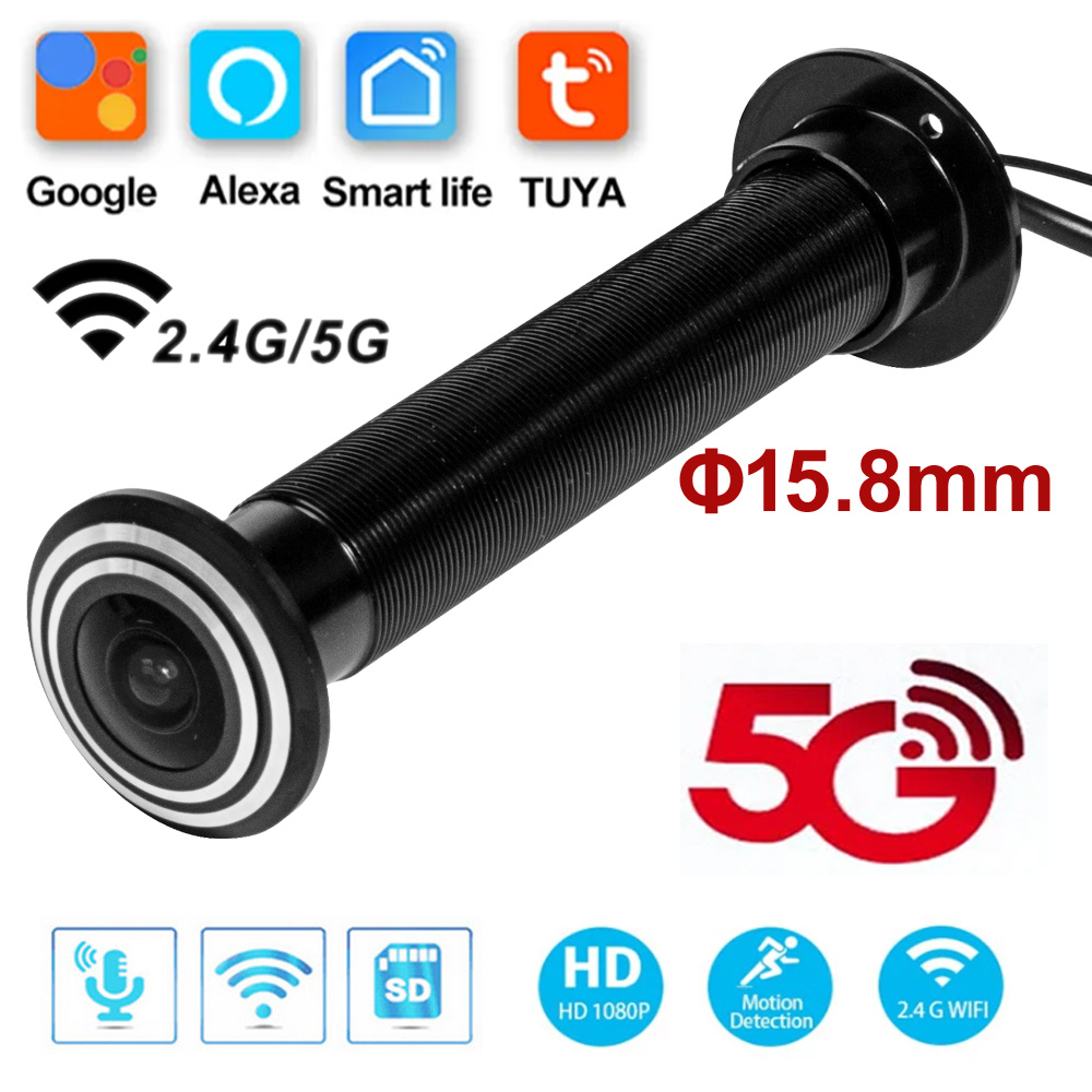 5G 2.4G WIFI 16MM Tuya Wifi Do - Home Security Front Door Camera 评论和价格