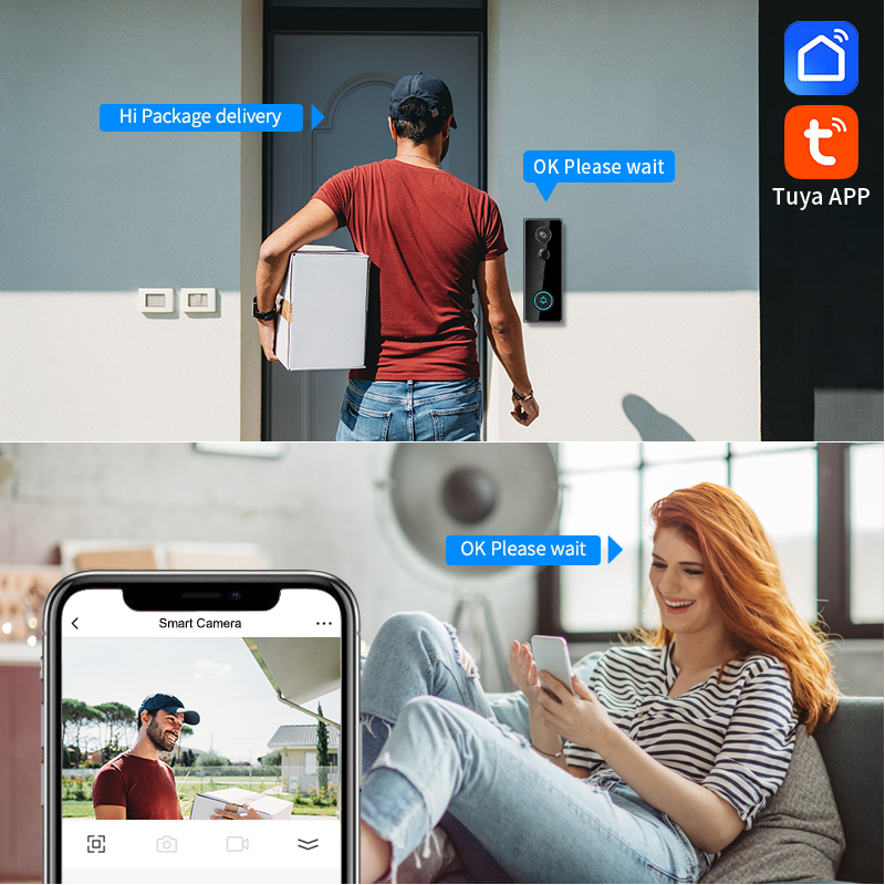 2MP 1080P Tuya APP Low Comsunp - Peephole Camera Viewer 评论和价格