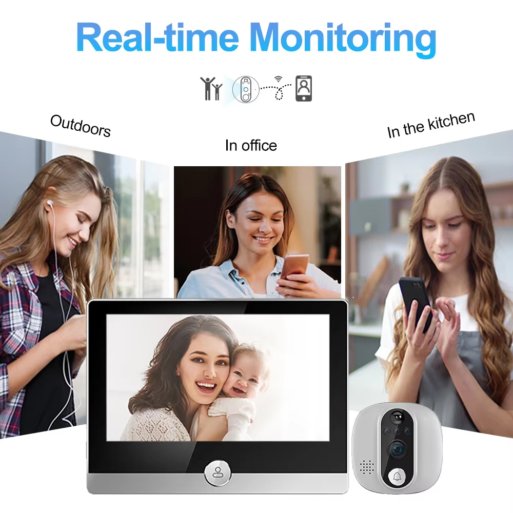 Tuya 1080P WiFi Door Bell Came - Peephole Camera Viewer 评论和价格
