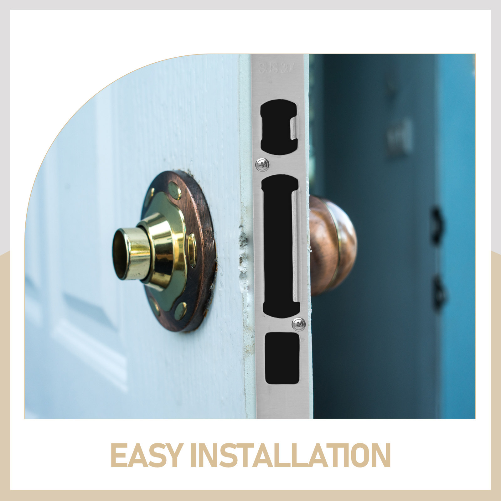 3Pcs Premium Stainless Steel A - Home Security Doors 评论和价格