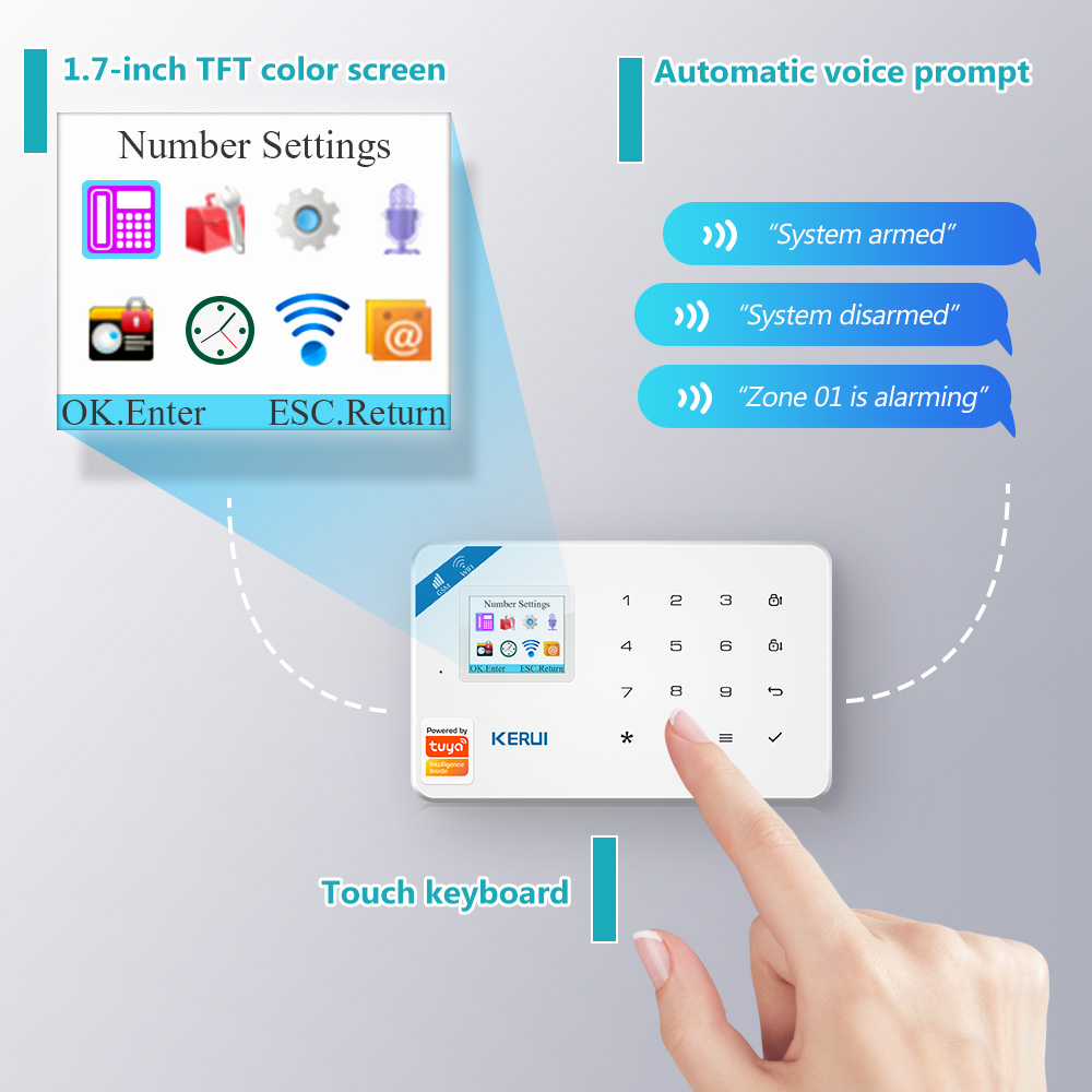 KERUI W181 Alarm System Secutr - Home Security Front Door Camera 评论和价格