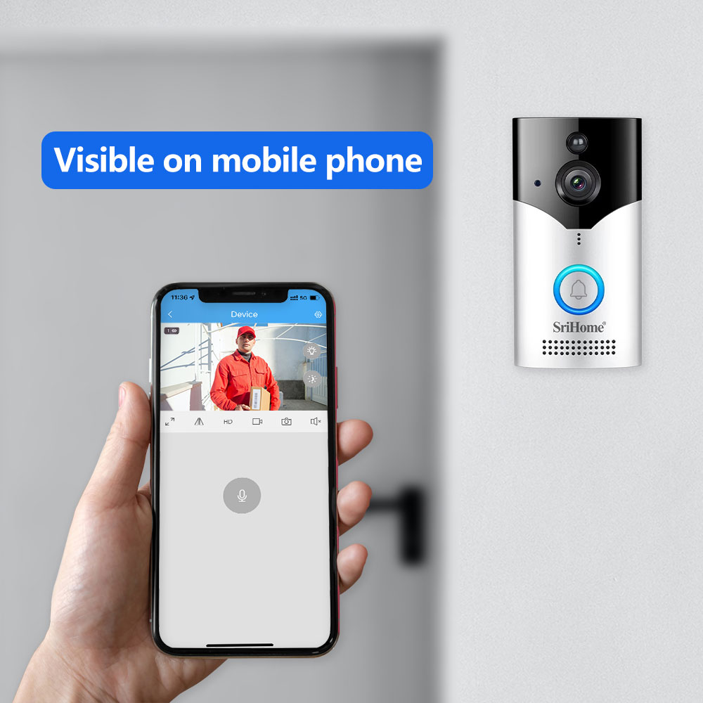 Srihome DH002 4MP 1440P Low Co - Peephole Camera Viewer 评论和价格
