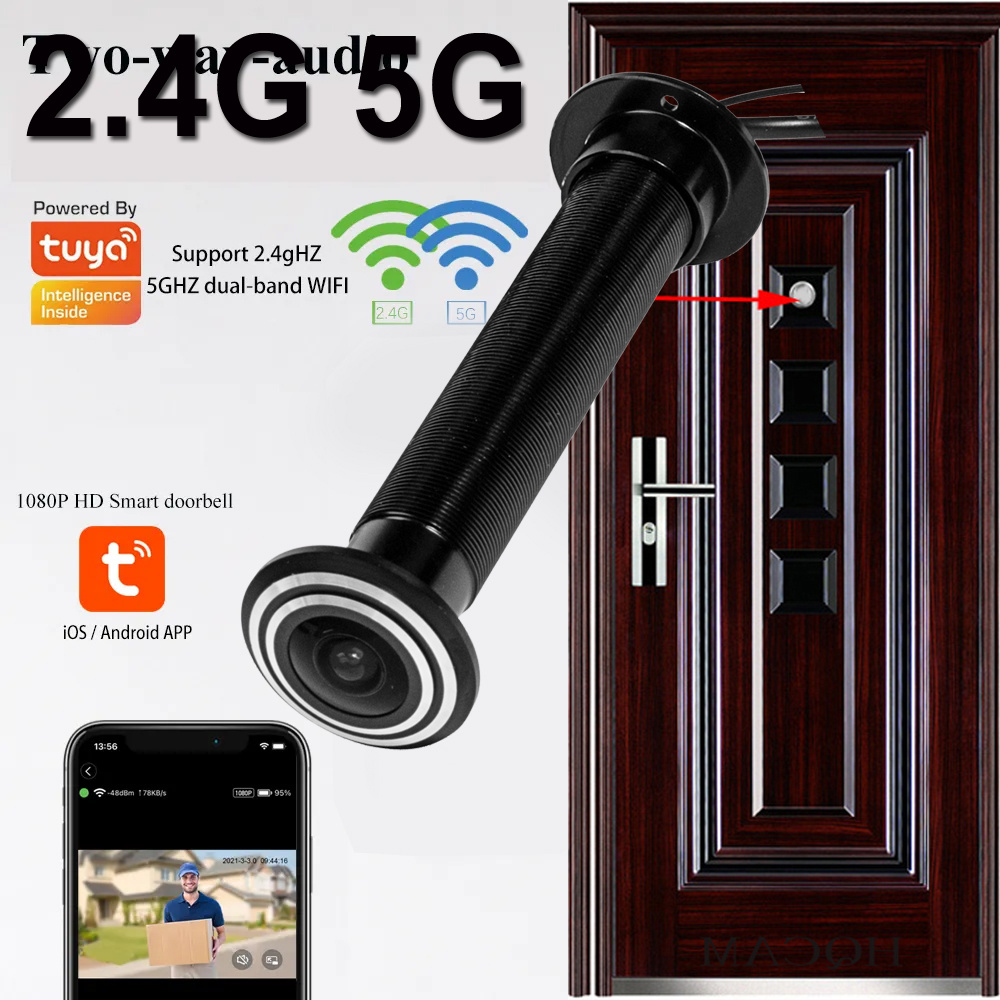 16mm Door Wifi Eye Camera 5G 2 - Home Security Front Door Camera 评论和价格