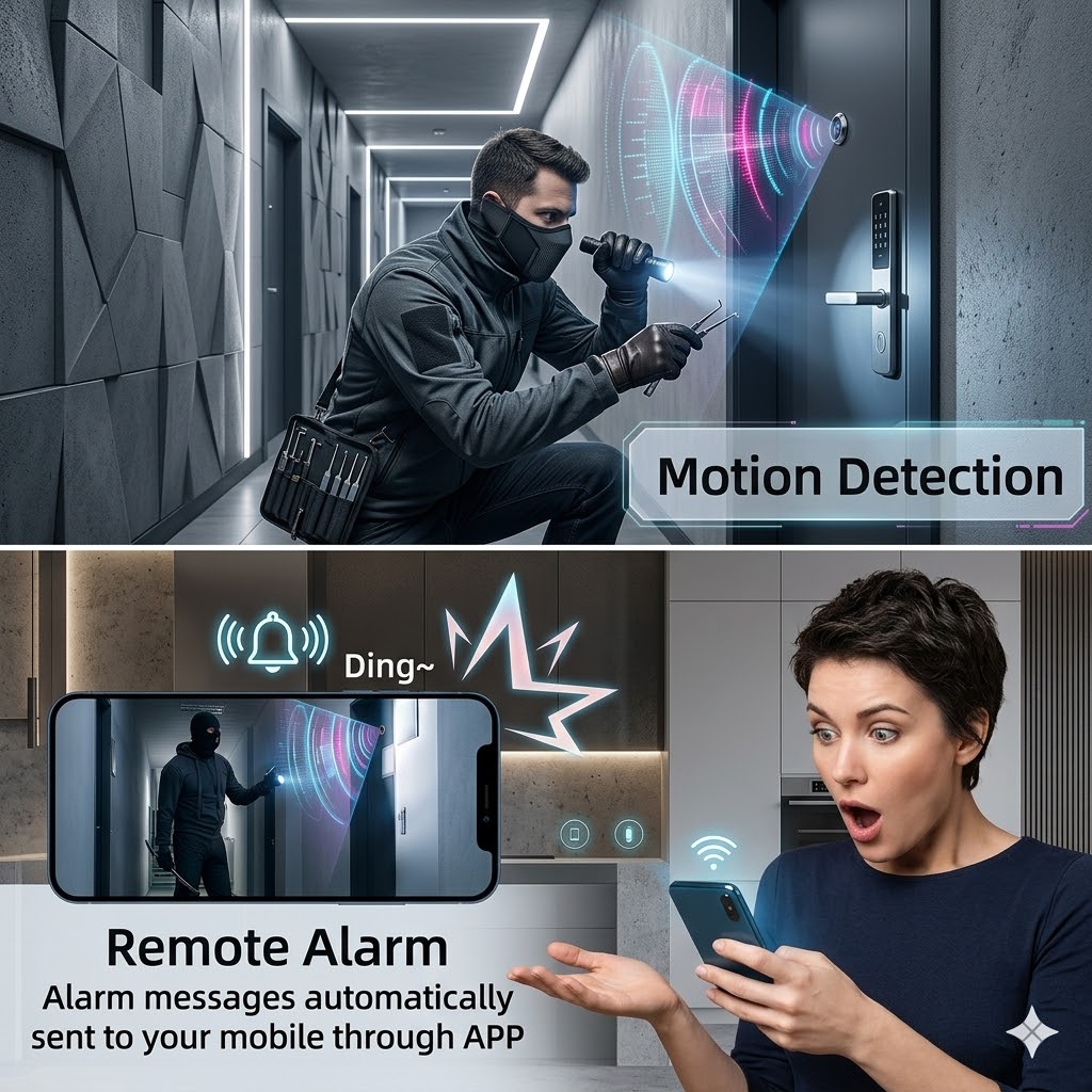 180° 3MP 2K Peephole Camera,5G - Home Security Front Door Camera 评论和价格